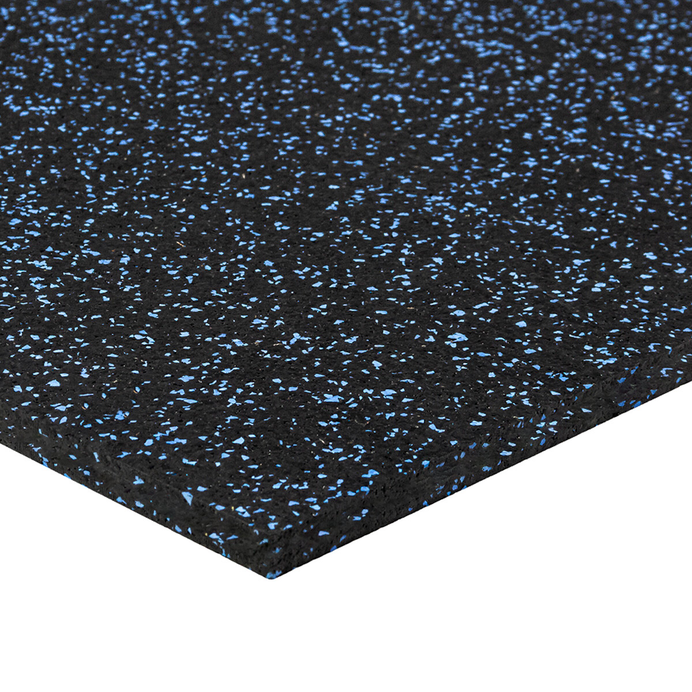 Černo-modrá gumová modulová puzzle dlažba (roh) FLOMA FitFlo SF1050 - délka 100 cm, šířka 100 cm, výška 1,6 cm
