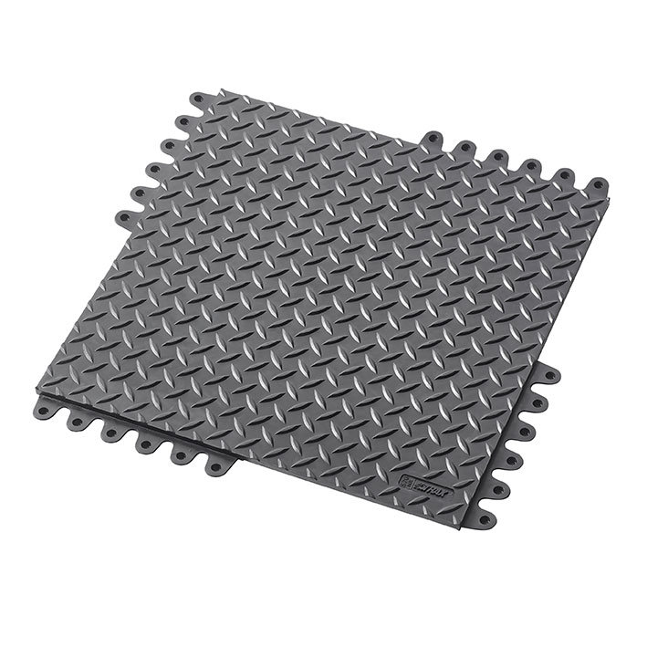 Černá gumová rohož De-Flex Nitrile FR - 45 x 45 x 1,9 cm