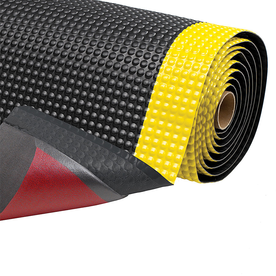 Černo-žlutá protiúnavová průmyslová laminovaná rohož Sky Trax - 200 x 91 x 1,9 c