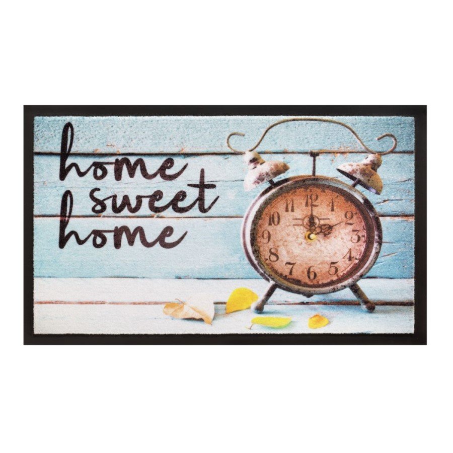 Vnitřní vstupní čistící rohož Image, Home Sweet Home Clock, FLOMA - délka 45 cm a šířka 75 cm 