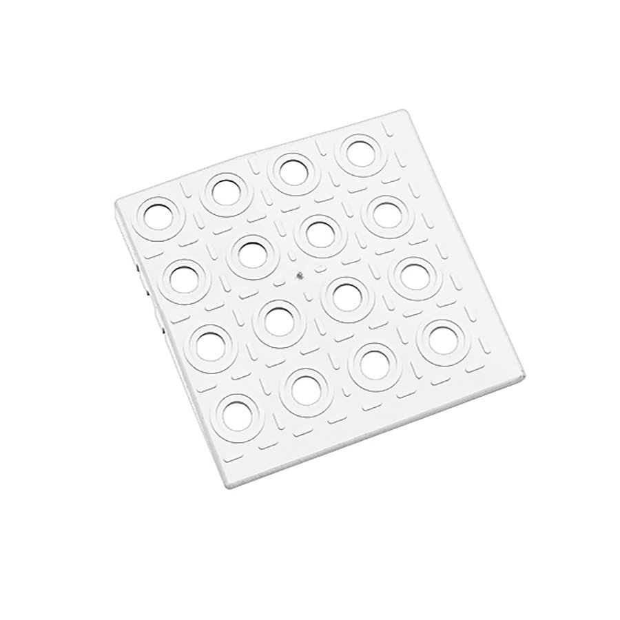 Bílý plastový roh AT-HRD, AvaTile - délka 13,7 cm, šířka 13,7 cm a výška 1,6 cm 