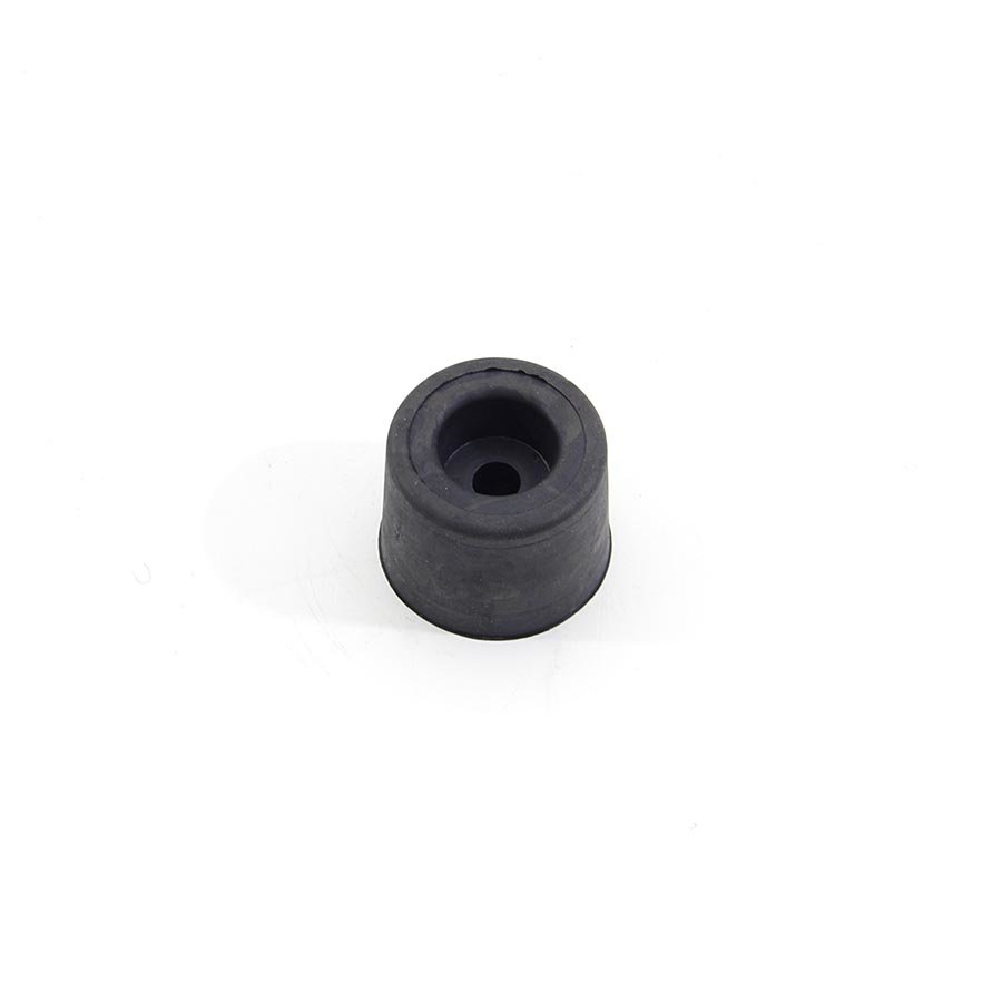 Černý gumový kónický doraz s dírou pro šroub FLOMA - průměr 4 cm x 3 cm