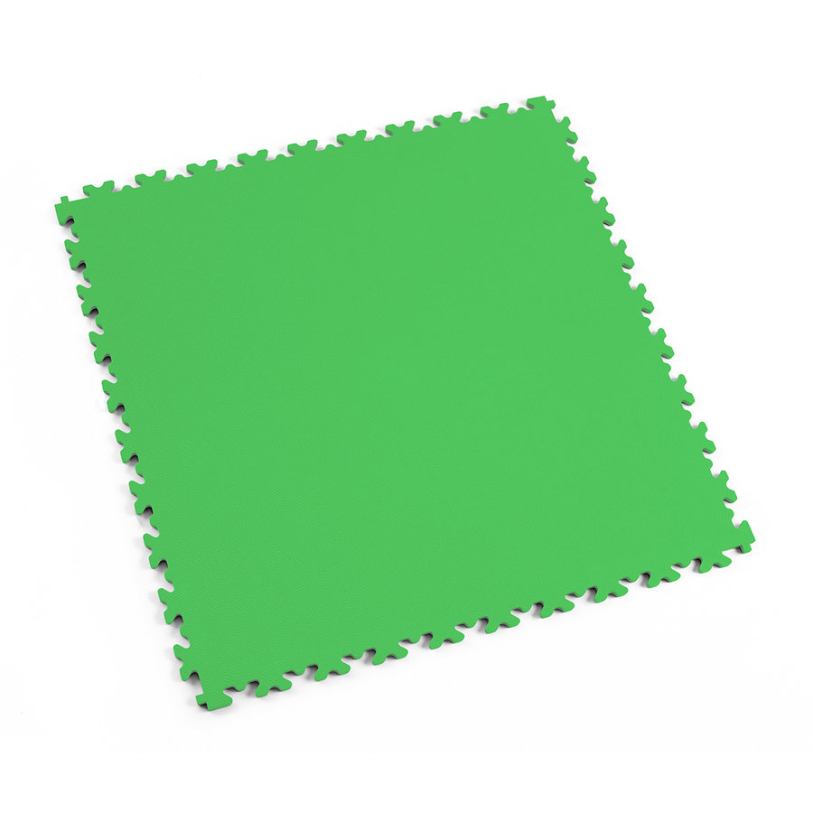 Zelená PVC vinylová zátěžová dlažba Fortelock Industry Ultra (kůže) - délka 51 cm, šířka 51 cm, výška 1 cm