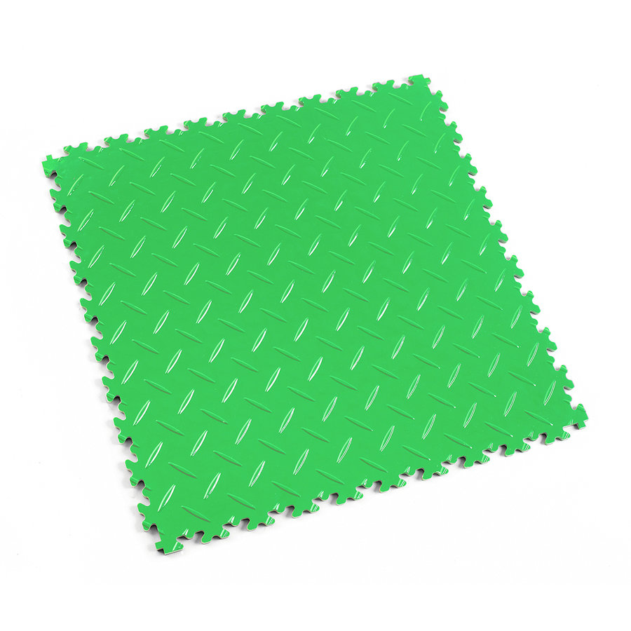 Zelená PVC vinylová zátěžová dlažba Fortelock Industry Ultra (diamant) - délka 51 cm, šířka 51 cm, výška 1 cm
