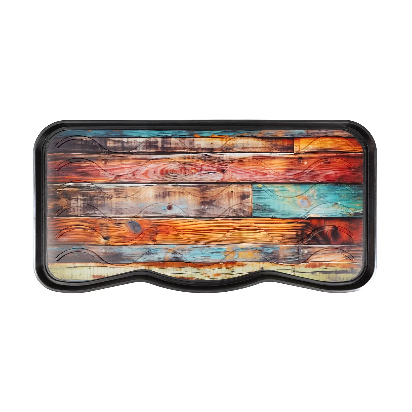 Plastový odkapávač na boty FLOMA Colored Wood - 38 x 75 x 2,1 cm