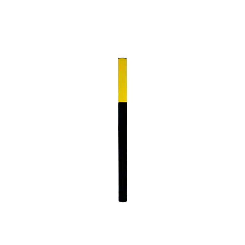 Černo-žlutý ocelový vymezovací sloupek - výška 125 cm