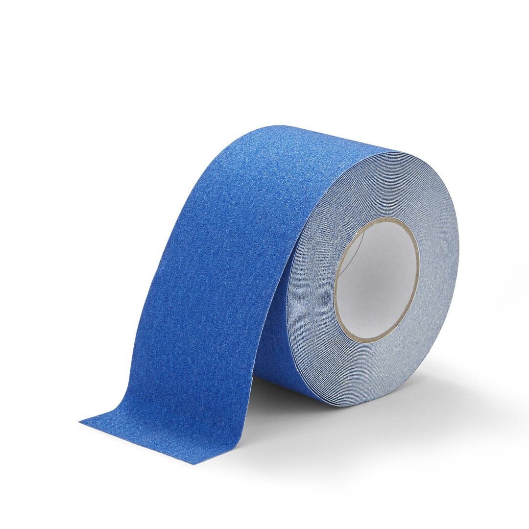 Modrá korundová protiskluzová páska FLOMA Standard - 18,3 x 10 cm tloušťka 0,7 m