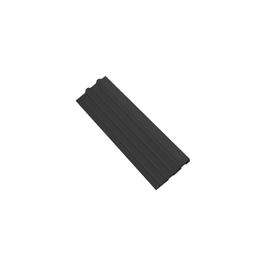 Černá gumová náběhová hrana "samice" pro rohože Premium Fatigue - 50 x 15 x 2,4 cm