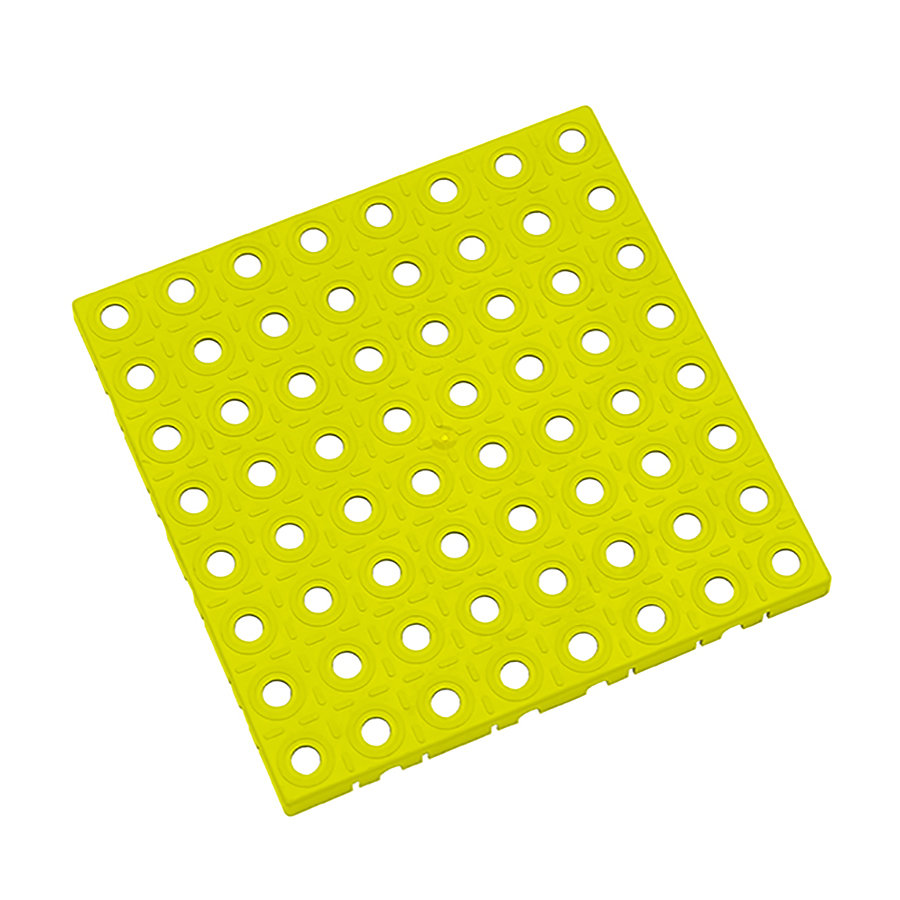 Žlutá plastová modulární dlaždice AT-STD, AvaTile - délka 25 cm, šířka 25 cm a výška 1,6 cm 