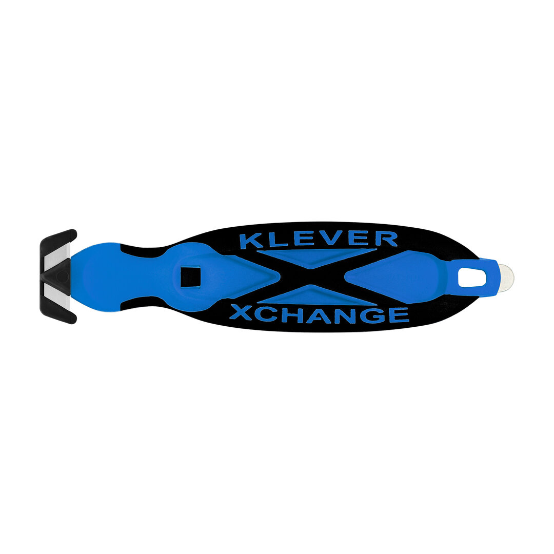 Modrý plastový bezpečnostní nůž KLEVER XCHANGE XC-20