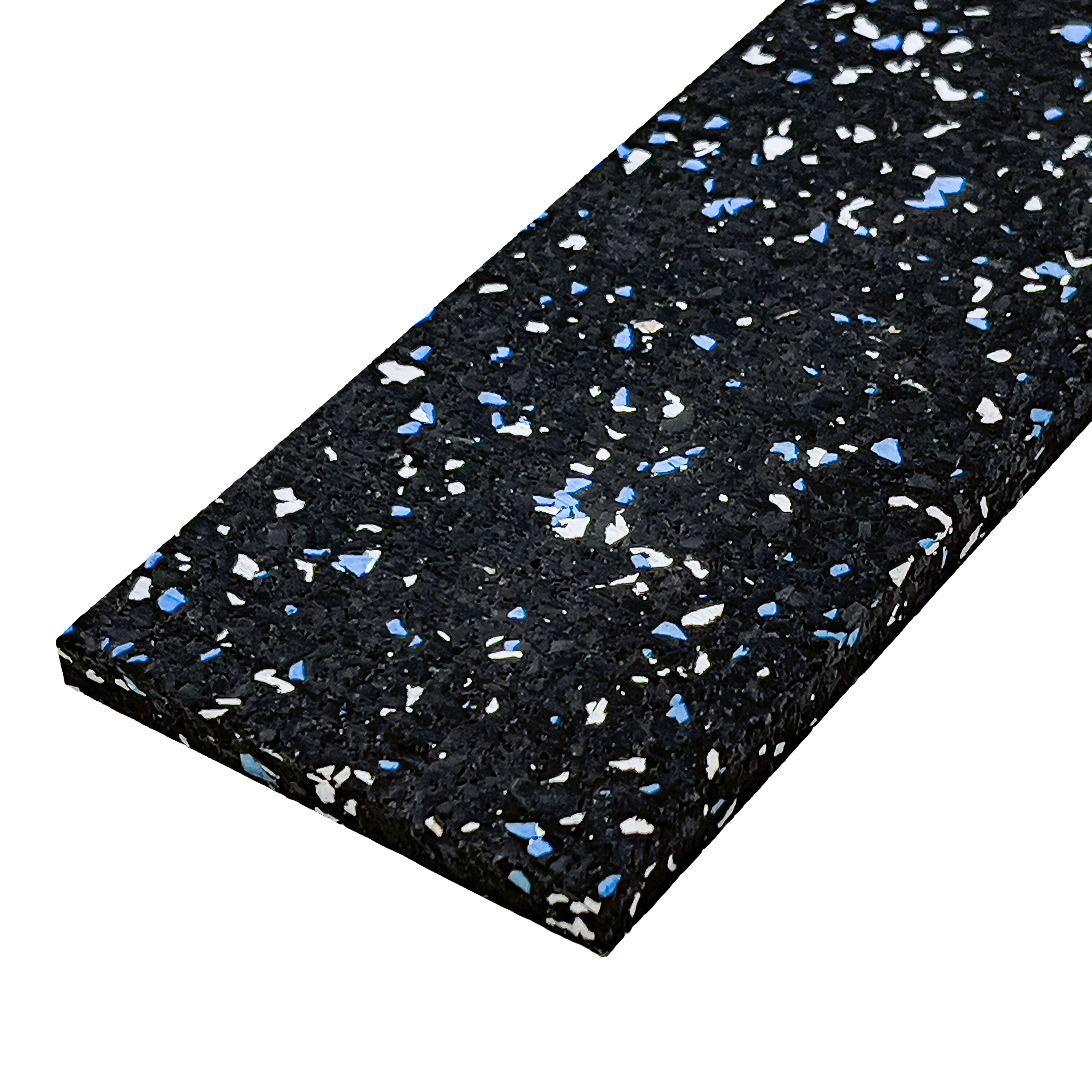 Černo-bílo-modrá gumová soklová podlahová lišta FLOMA FitFlo IceFlo - 200 x 7 x 0,8 cm