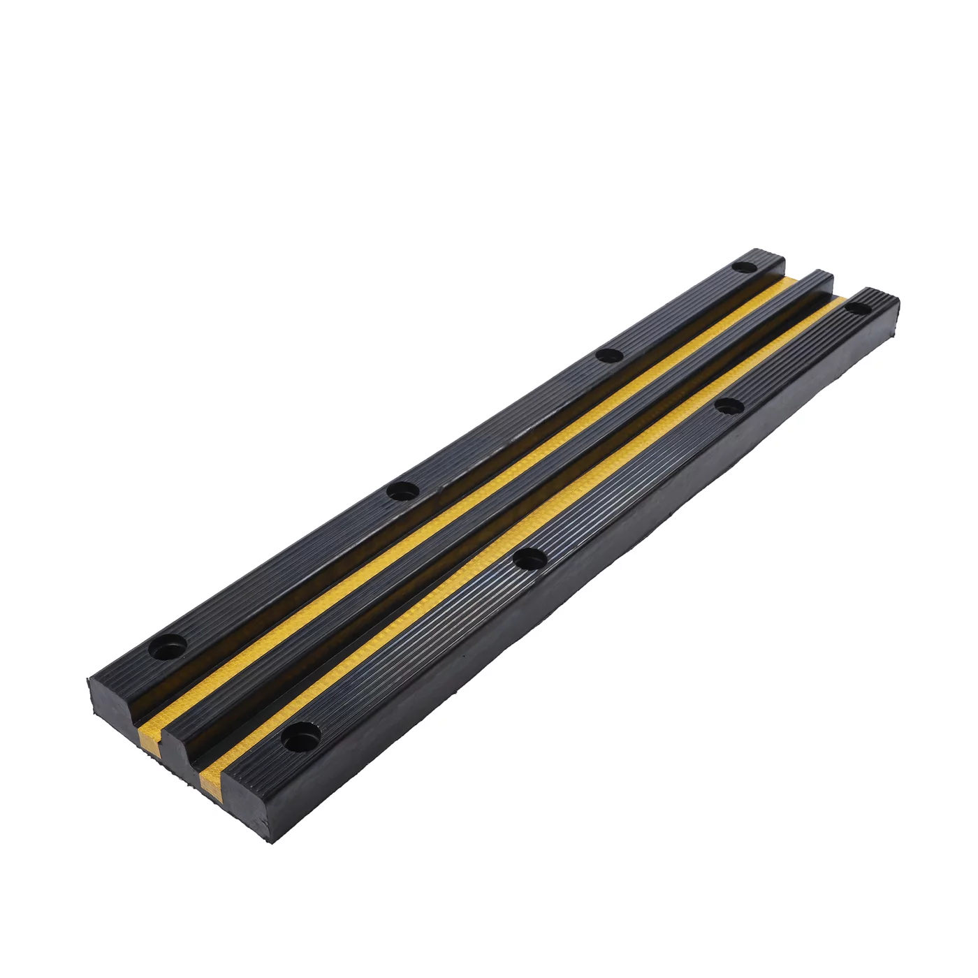 Černo-žlutá gumová ochrana zdí, stěn FLOMA WB96 - 100 x 20 x 5 cm