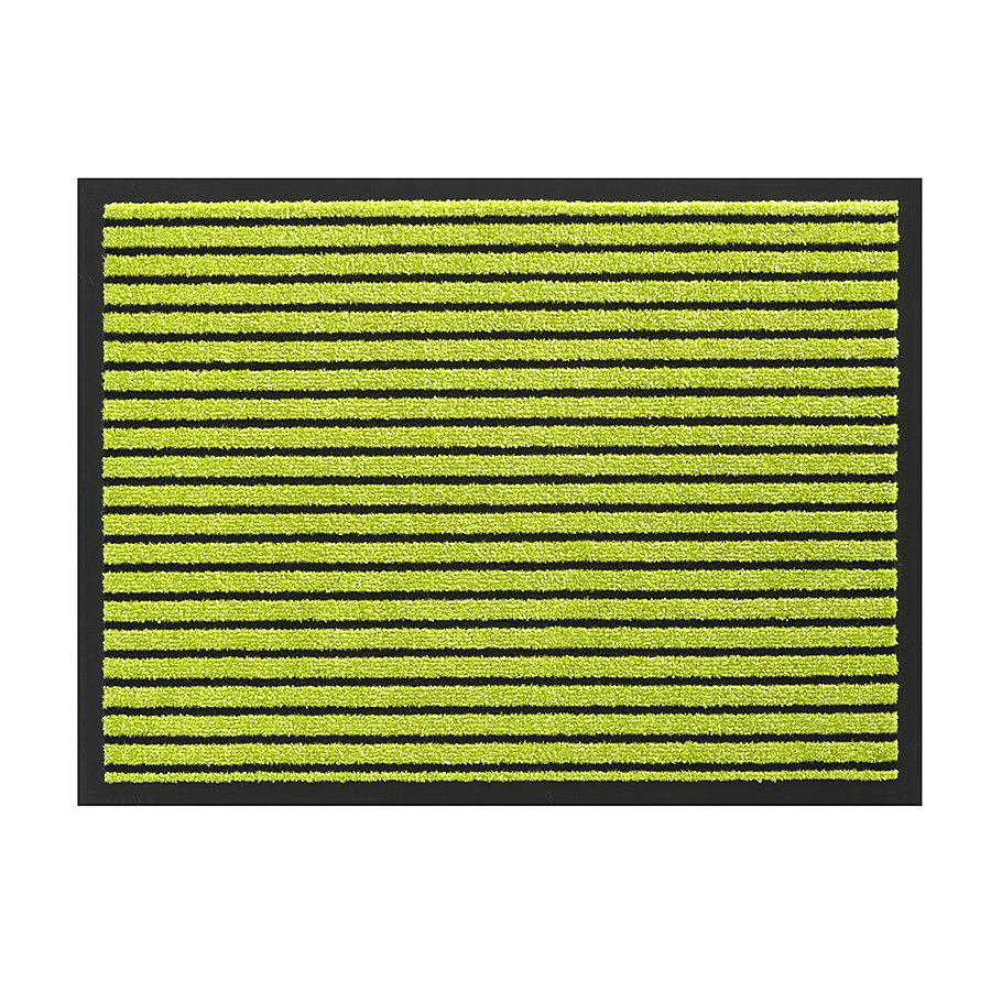 Zelená vnitřní vstupní čistící pratelná rohož Timeless, FLOMA - délka 40 cm, šířka 60 cm a výška 0,8 cm 
