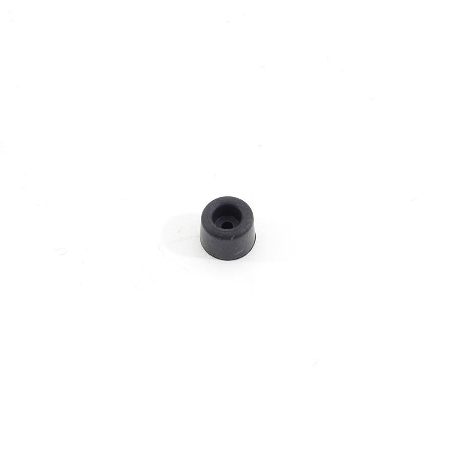 Černý pryžový kónický doraz s dírou pro šroub FLOXO - průměr 2,2 cm a výška 1,5 cm 