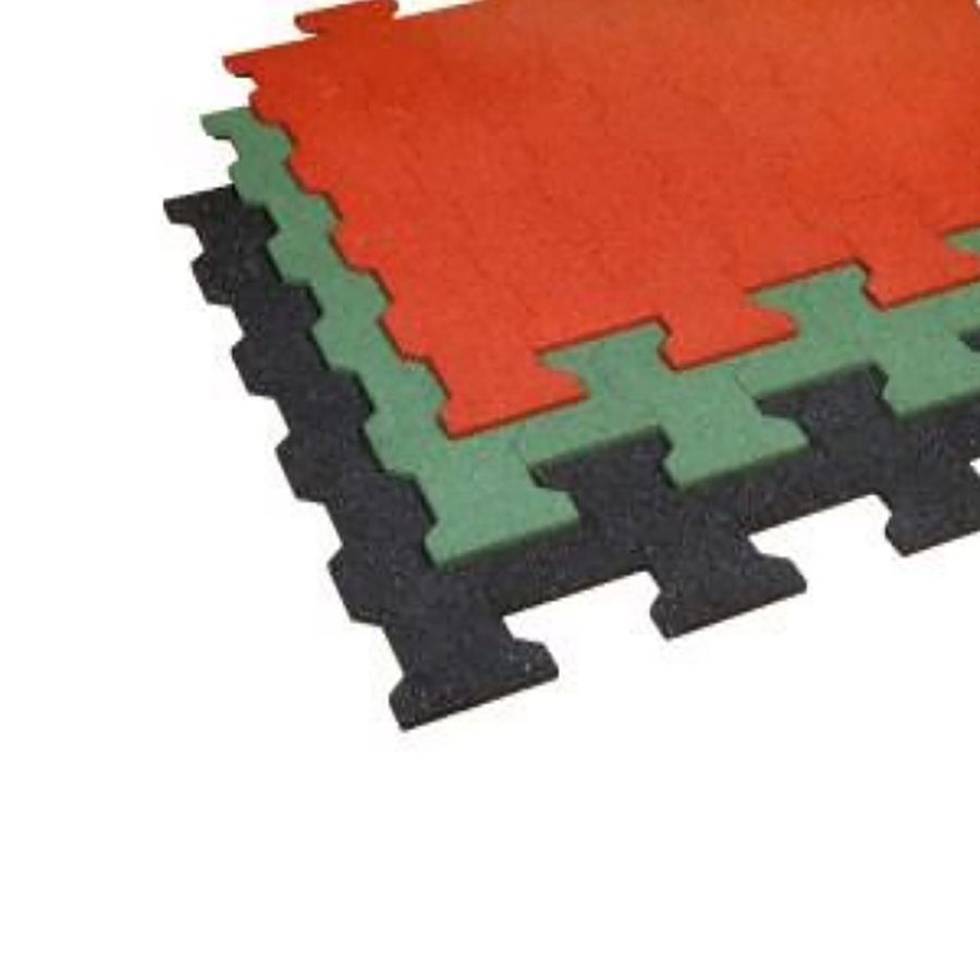 Zelená gumová zámková dlažba ZD1/43 FLOMA - délka 112 cm, šířka 100 cm a výška 4,3 cm 
