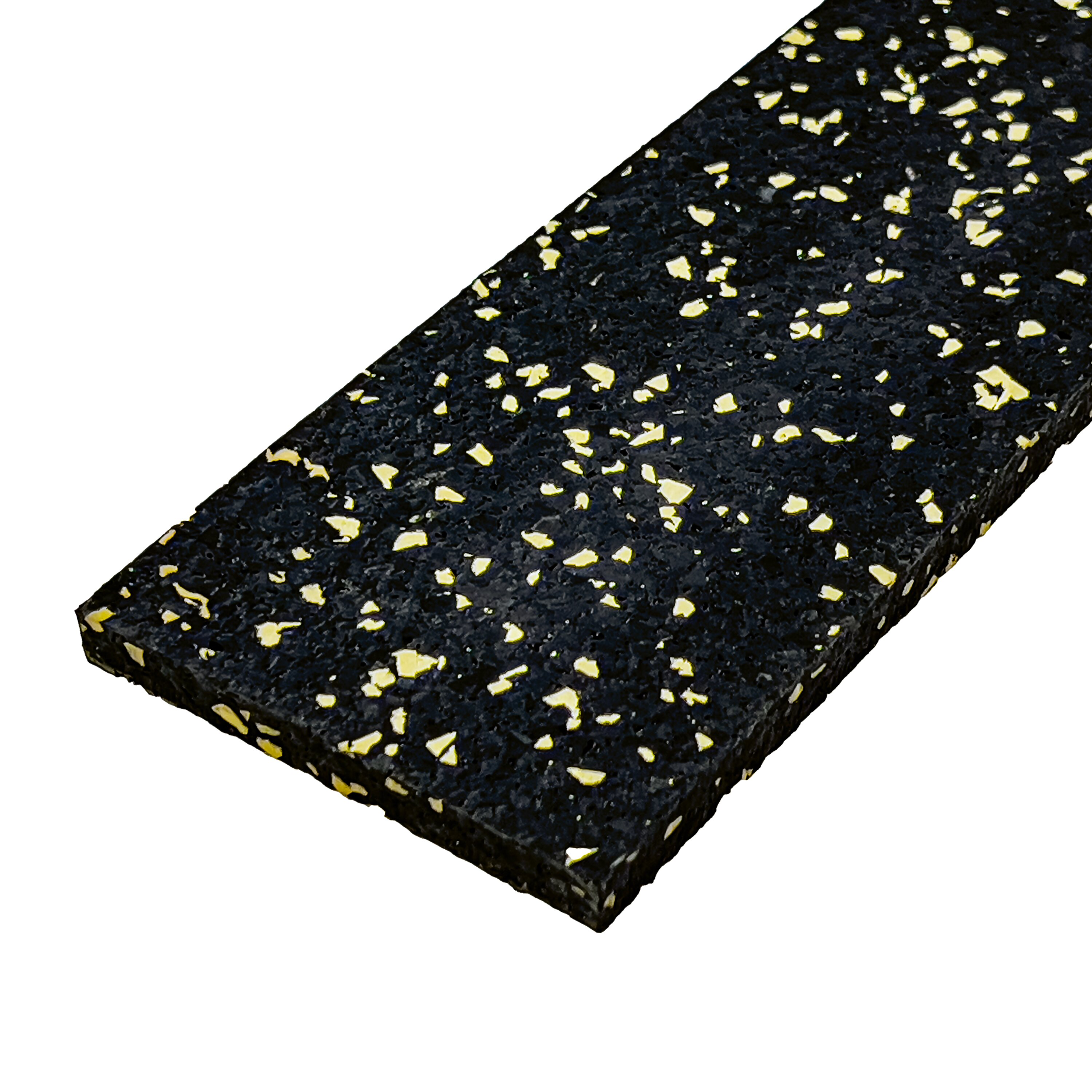 Černo-žlutá gumová soklová podlahová lišta FLOMA FitFlo IceFlo - 200 x 7 x 0,8 cm