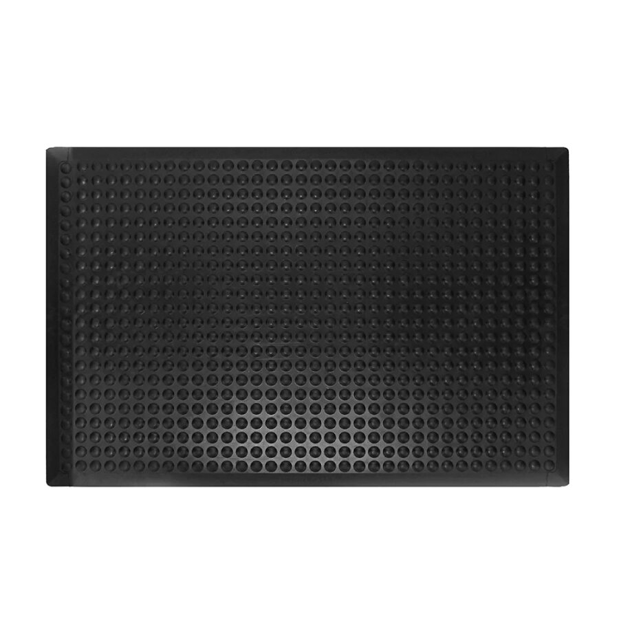 Černá gumová protiúnavová průmyslová rohož - 120 x 90 x 1,4 cm