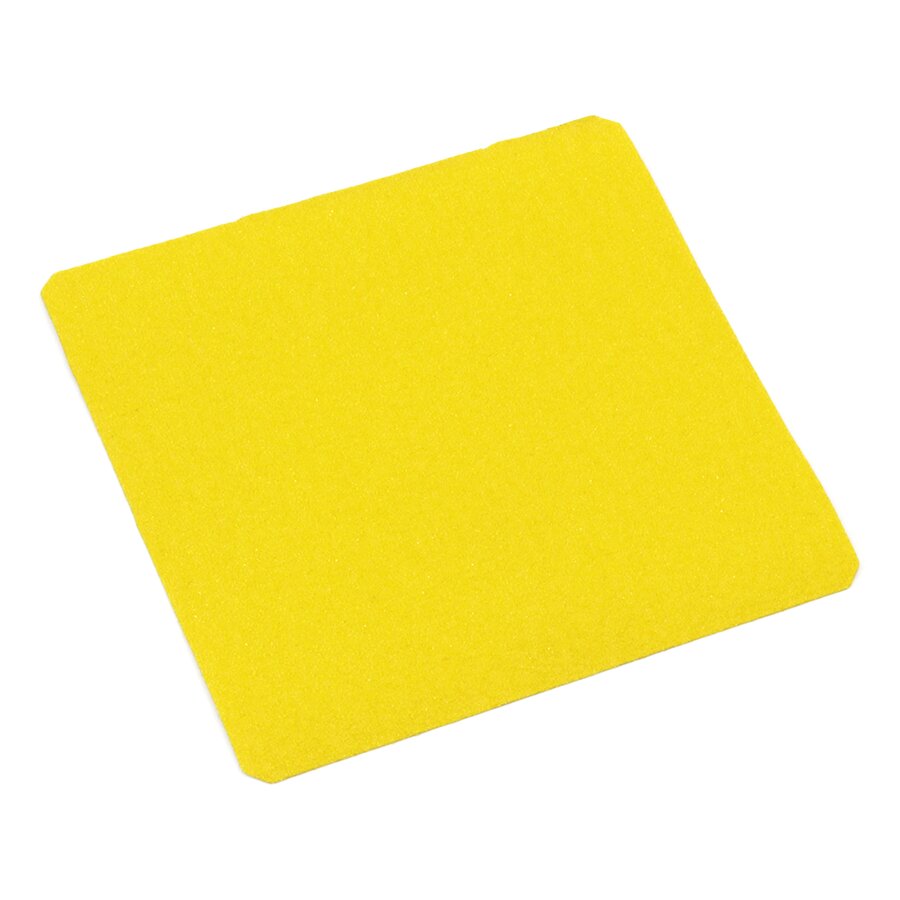 Žlutá korundová protiskluzová páska (dlaždice) FLOMA Super - délka 24 cm, šířka 24 cm, tloušťka 1 mm
