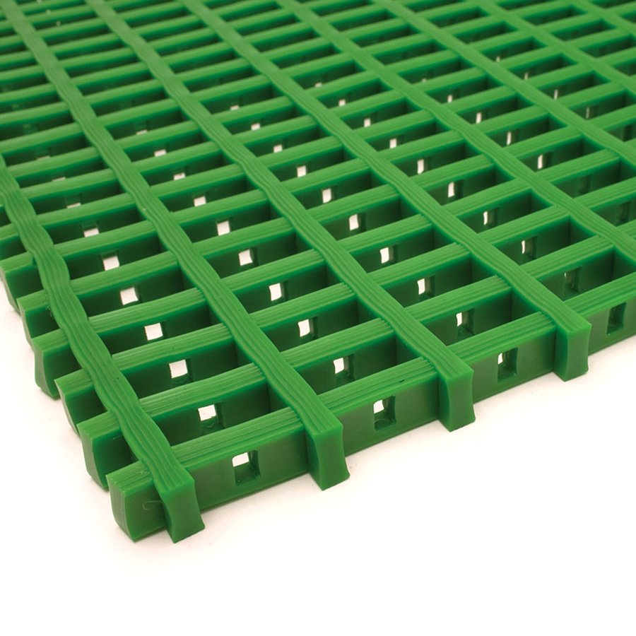 Zelená univerzální průmyslová protiskluzová olejivzdorná rohož (mřížka 30 x 10 mm) - délka 5 m, šířka 90 cm a výška 1,2 cm 