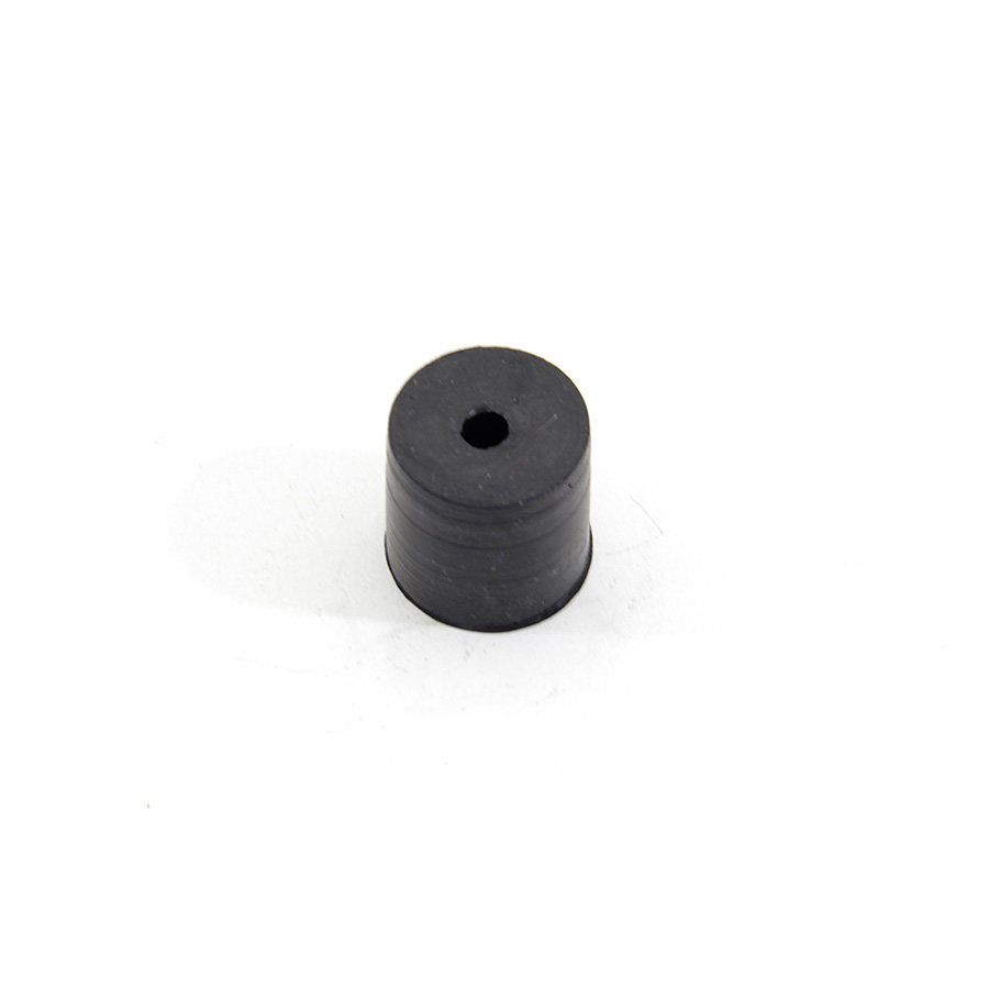 Černý gumový válcový doraz s dírou pro šroub FLOMA - průměr 2 cm x 2 cm
