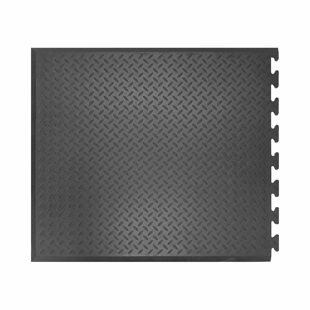 Černá gumová protiskluzová rohož (25% nitrilová pryž) (okraj) Comfort-Lok - 80 x 70 x 1,2 cm