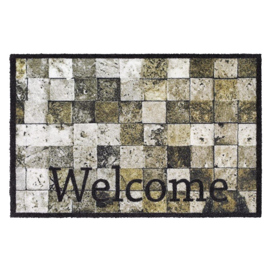 Vnitřní vstupní čistící pratelná rohož Prestige, Welcome tiles, FLOMA - délka 50 cm a šířka 75 cm 