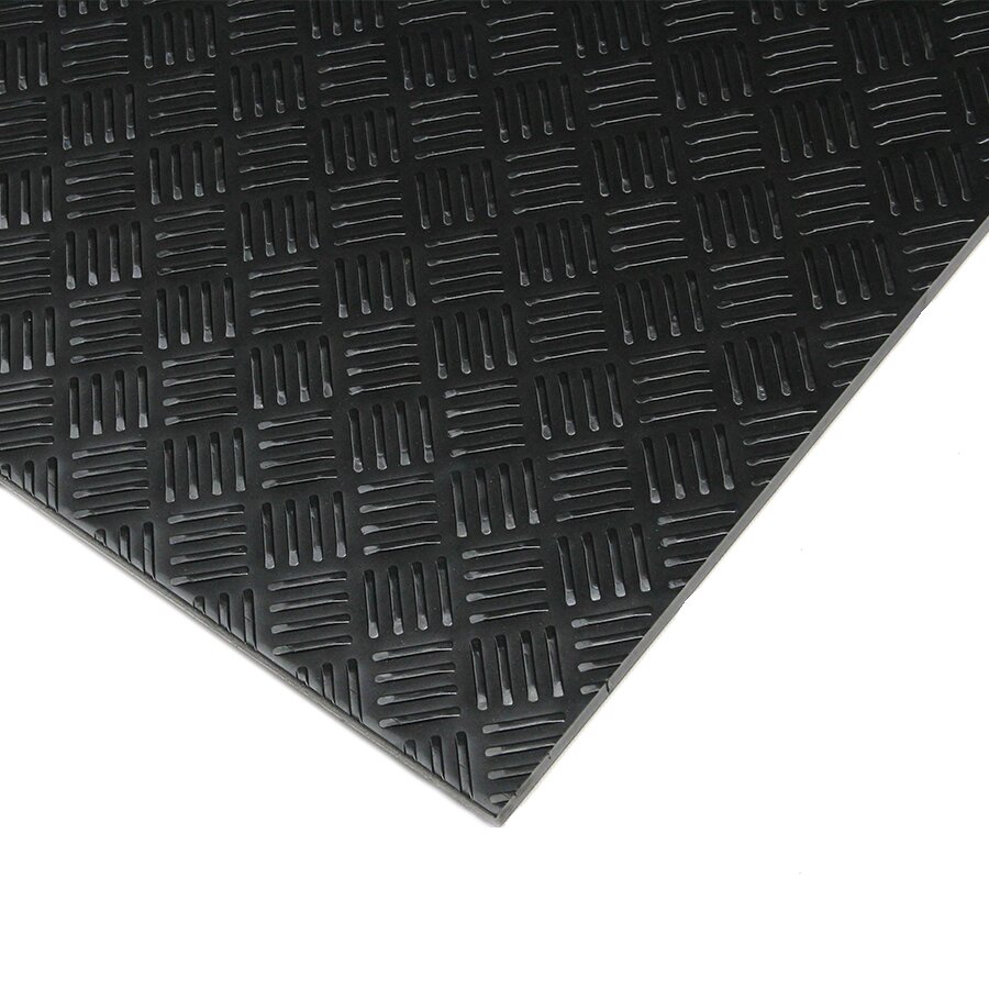 Černá LDPE podlahová pojezdová deska 2 rukojeti 4 díry - délka 200 cm, šířka 100 cm, výška 1,2 cm