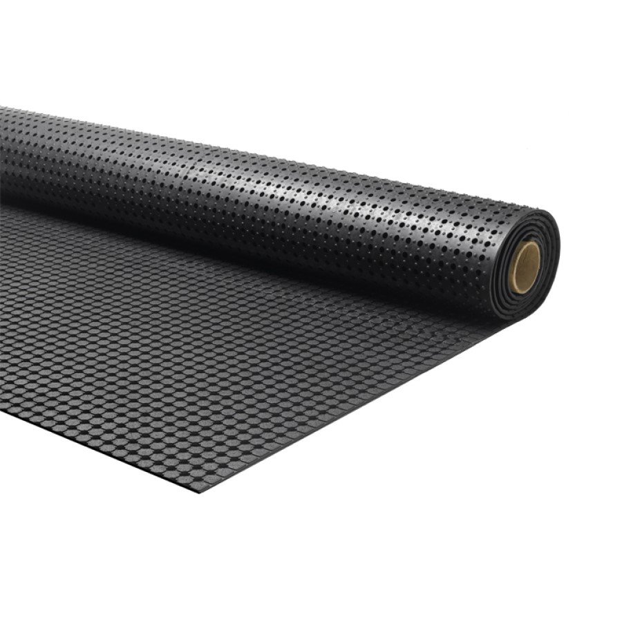 Černá průmyslová protiskluzová podlahová guma FLOMA Forte - 10 m x 90 cm x 1 cm