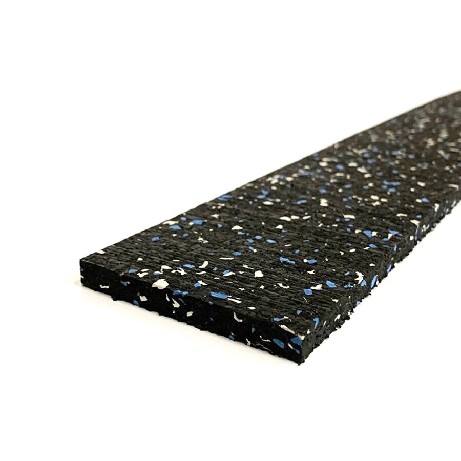 Černo-bílo-modrá gumová soklová podlahová lišta FLOMA SF1050 FitFlo - 200 x 7 cm