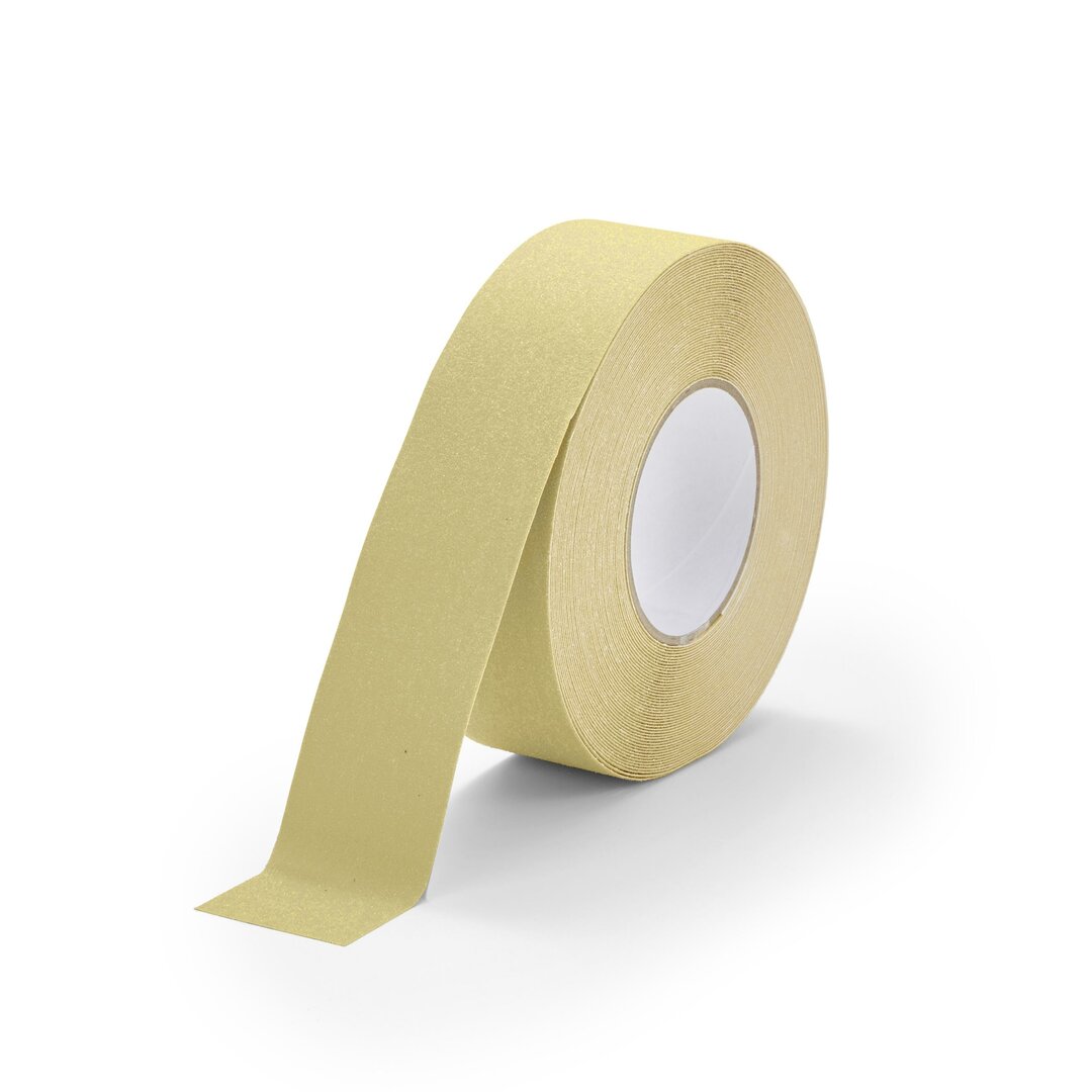 Béžová korundová protiskluzová páska FLOMA Standard - 18,3 m x 5 cm a tloušťka 0,7 mm