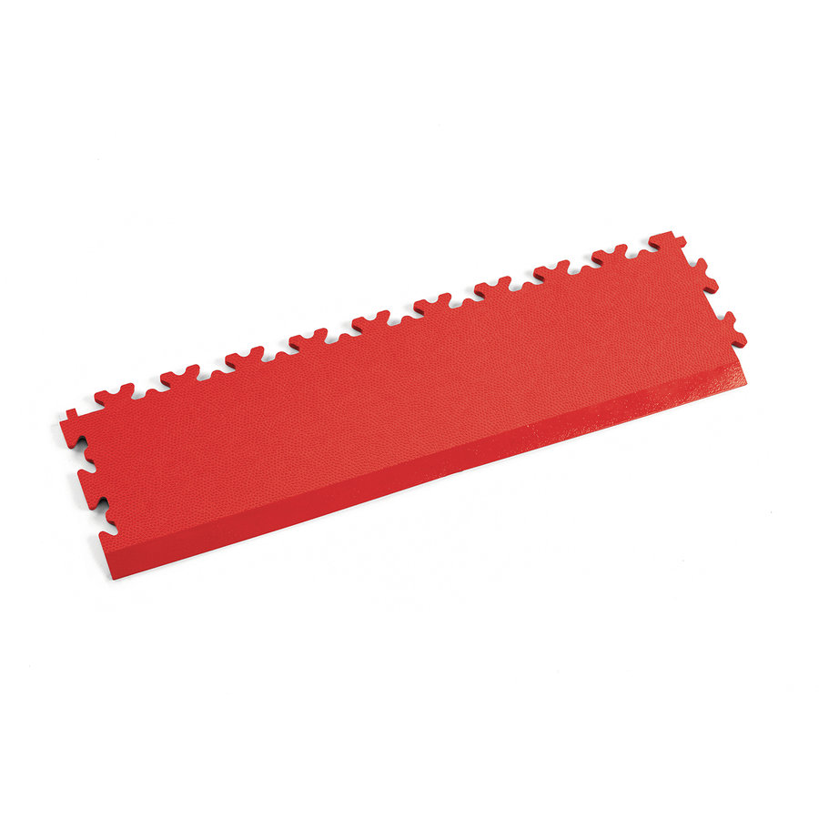 Červený PVC vinylový nájezd Fortelock Industry Ultra (kůže) - délka 51 cm, šířka 14 cm, výška 1 cm