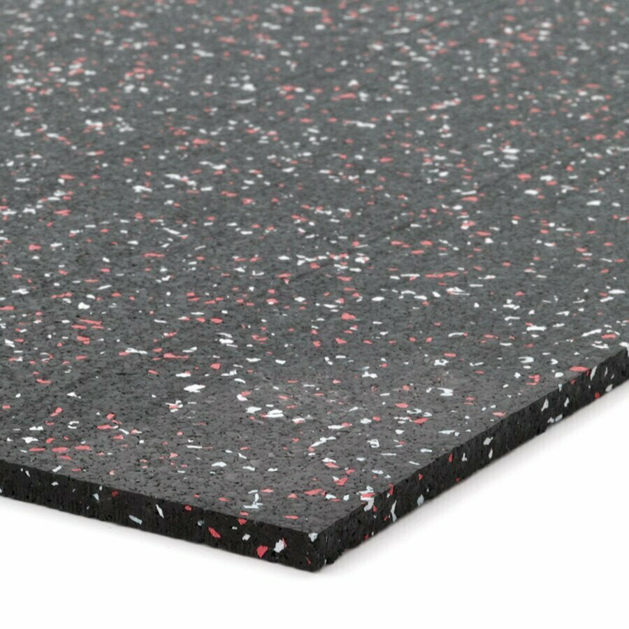 Černo-bílo-červená podlahová guma (deska) FLOMA FitFlo SF1050 - 200 x 100 x 0,8 cm