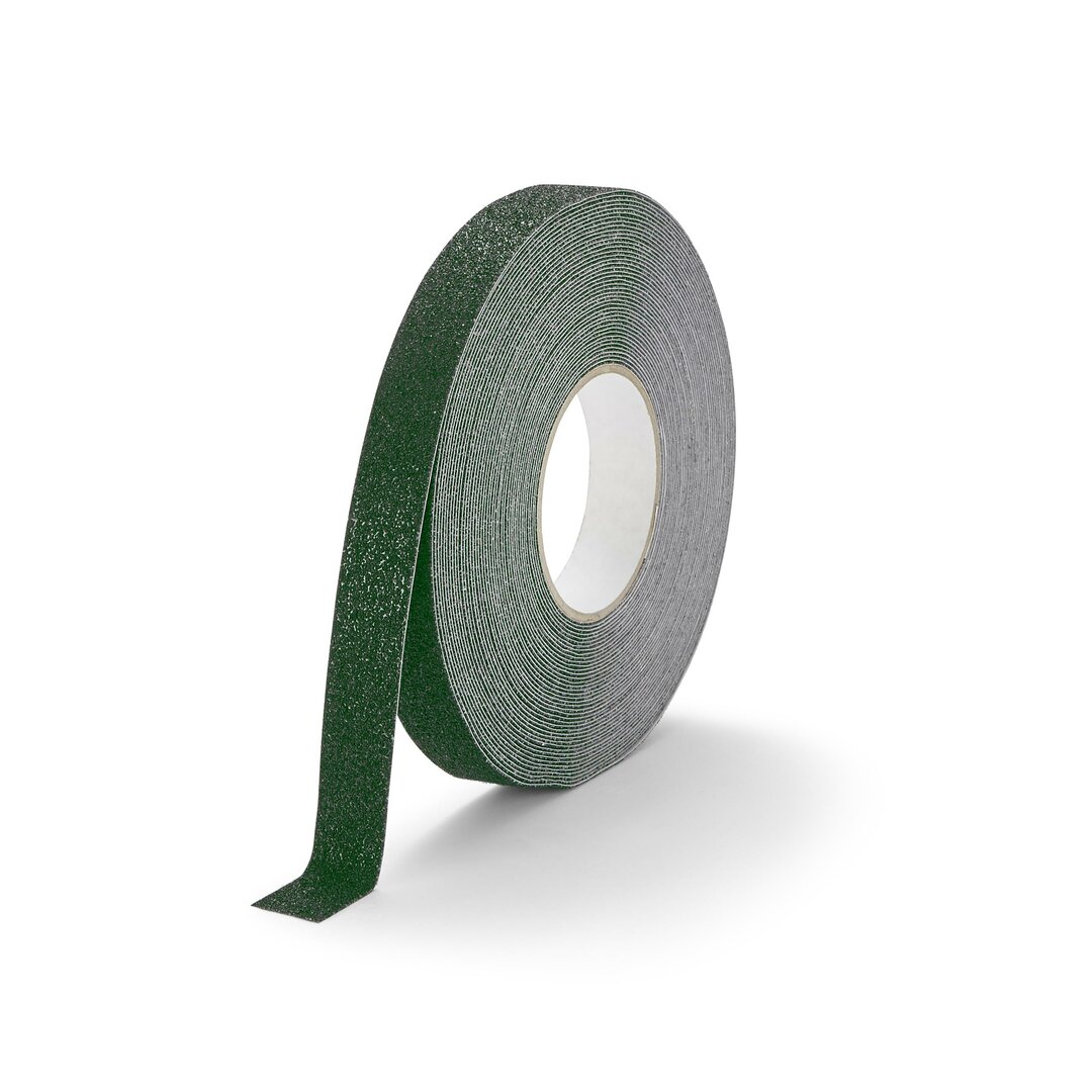 Zelená korundová protiskluzová páska FLOMA Super - 18,3 m x 2,5 cm a tloušťka 1