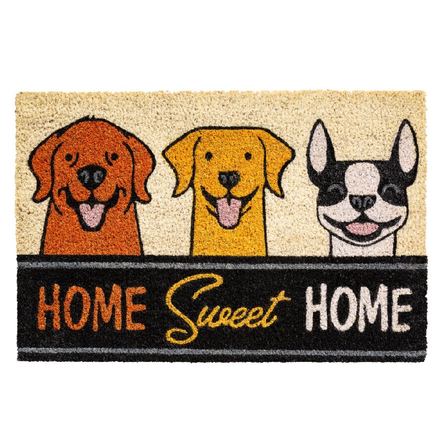 Kokosová vnitřní čistící vstupní rohož FLOMA Ruco Happy Dogs Home Sweet Home - 4