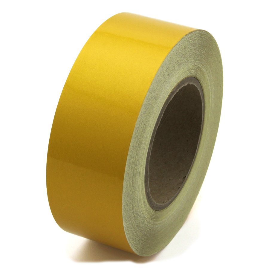 Žlutá reflexní výstražná páska - délka 45 m, šířka 5 cm
