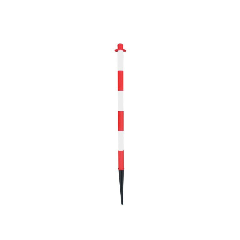 Bílo-červený plastový uzemňovací vymezovací sloupek - výška 90 cm