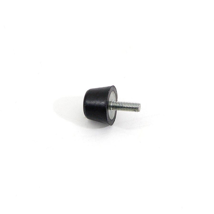 Černý pryžový doraz tvaru komolého kužele se šroubem FLOXO - průměr 2,5 cm a výška 1,7 cm 