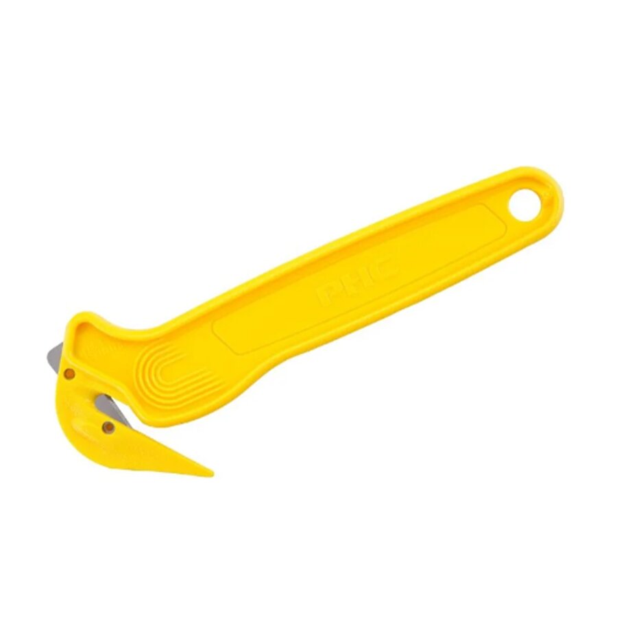 Žlutý plastový bezpečnostní jednorázový nůž