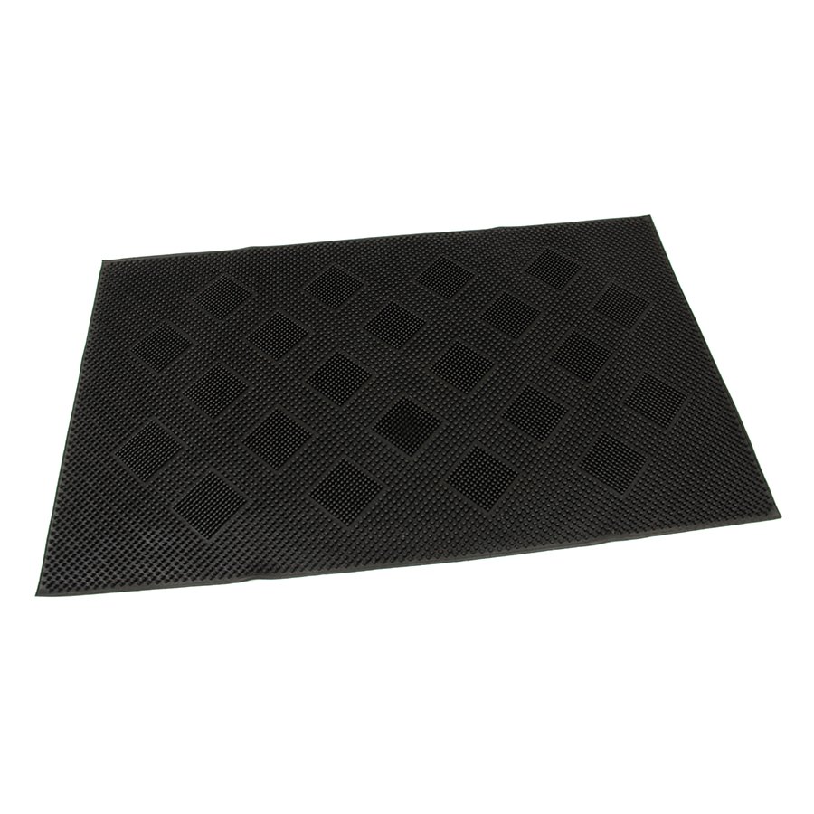 Gumová čistící venkovní vstupní rohož Squares, FLOMA - délka 45 cm, šířka 75 cm a výška 0,7 cm 