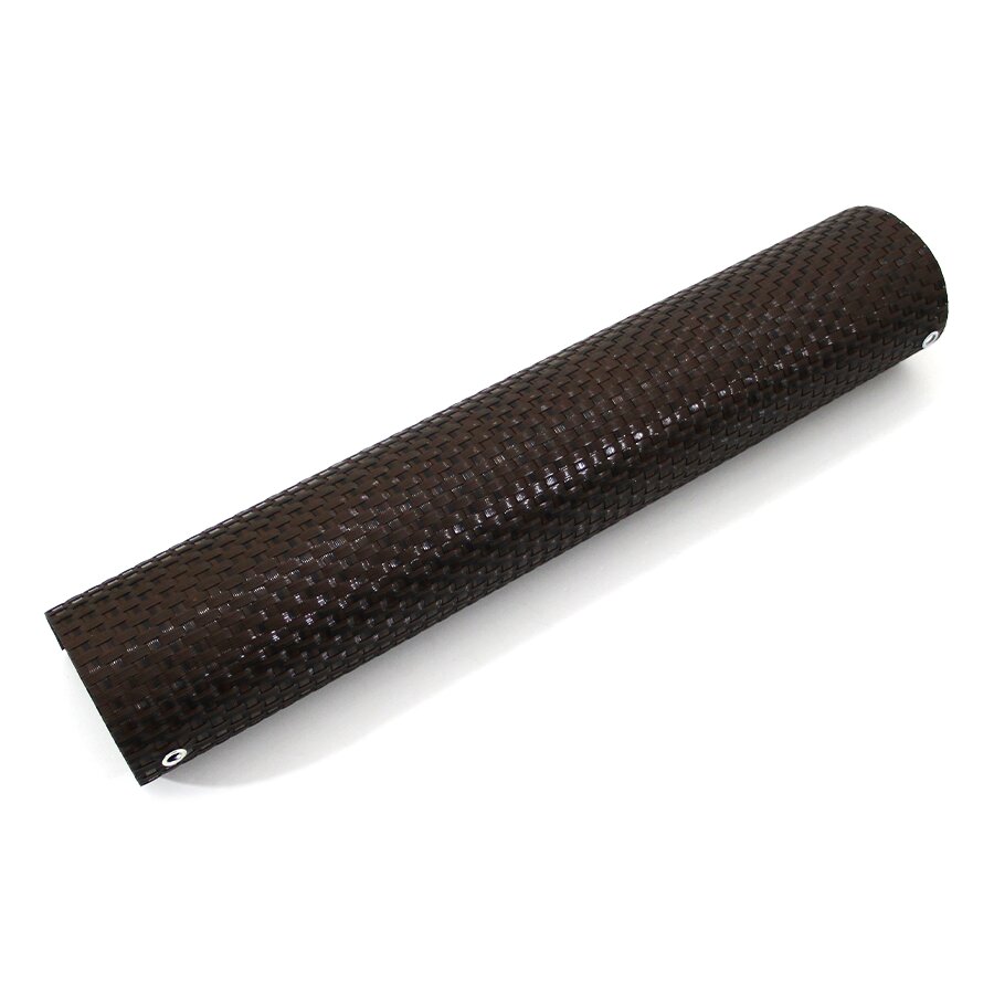 Černo-hnědá plastová ratanová stínící rohož "umělý ratan" s oky (role) - délka 300 cm, výška 75 cm