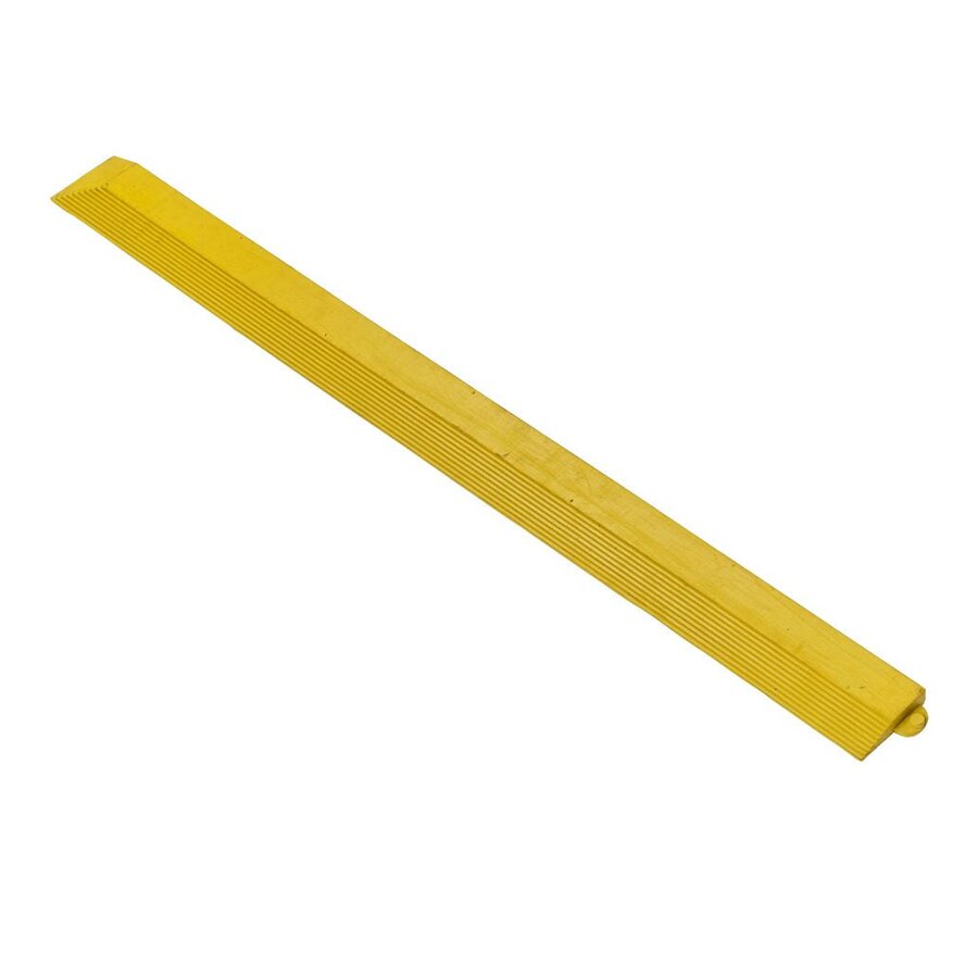 Žlutá gumová náběhová hrana "samice" pro rohože Fatigue - 100 x 7,5 cm