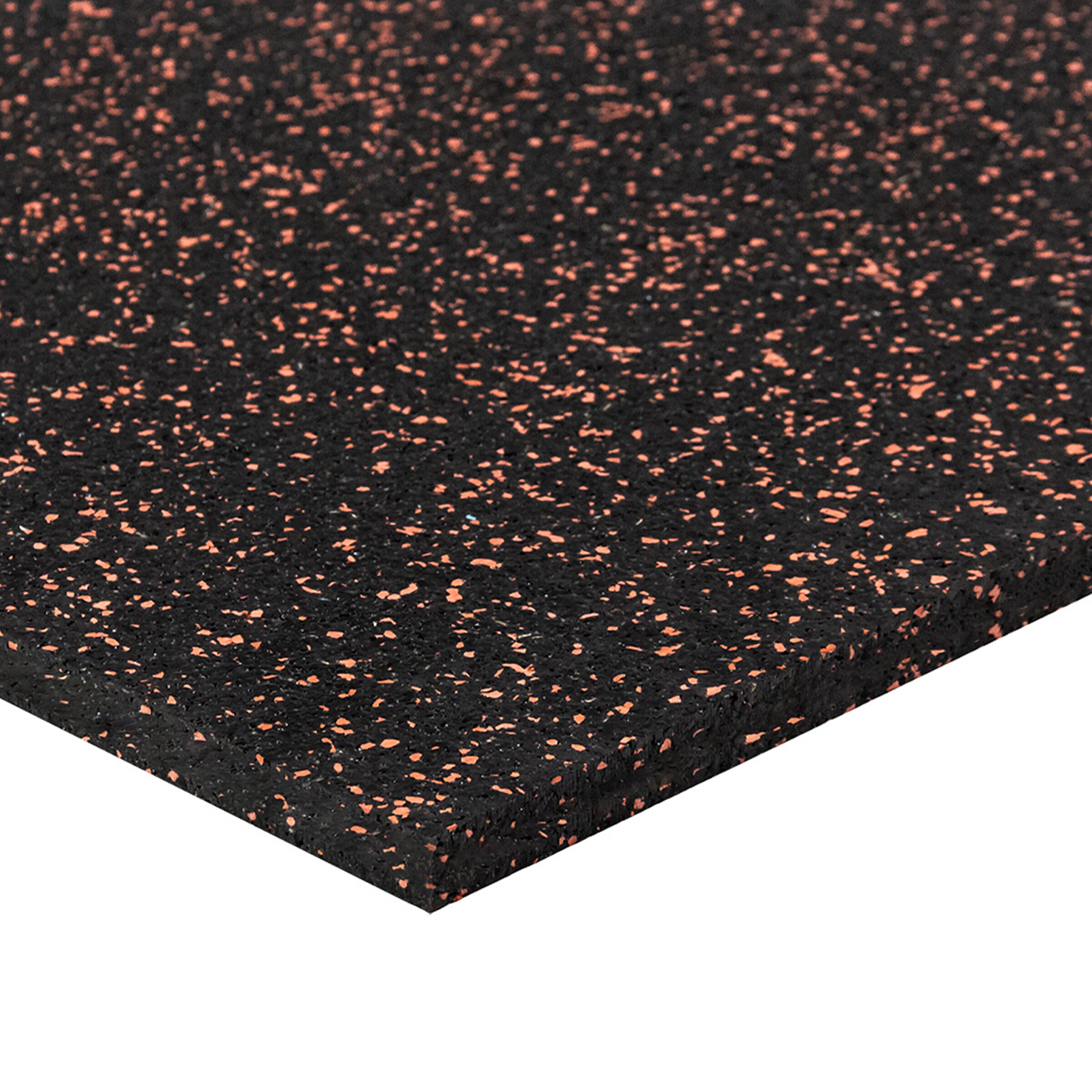 Černo-červená podlahová guma (puzzle - střed) FLOMA FitFlo SF1050 - délka 50 cm, šířka 50 cm, výška 1,6 cm