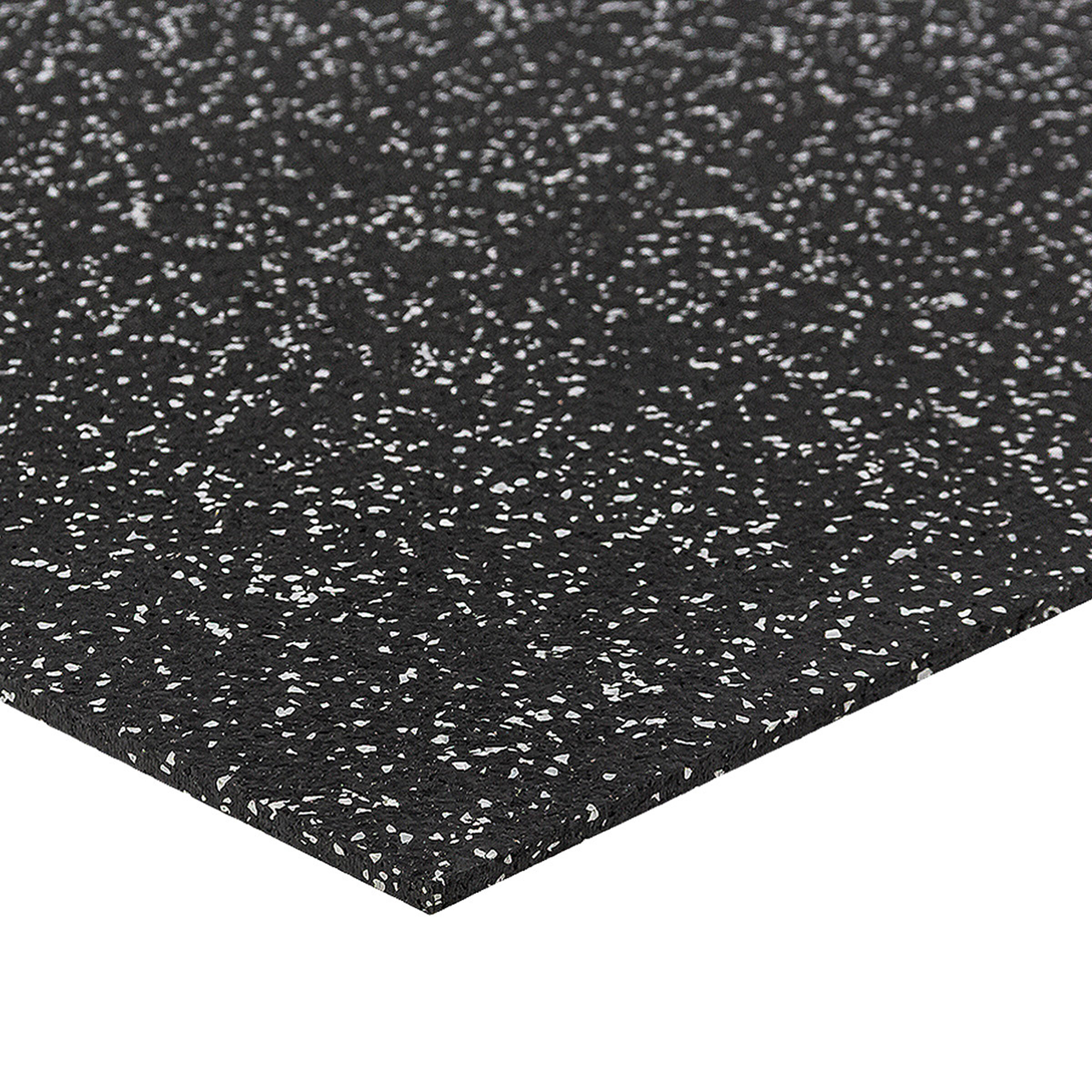 Černo-šedá podlahová guma (puzzle - okraj) FLOMA FitFlo SF1050 - délka 100 cm, šířka 100 cm, výška 0,8 cm