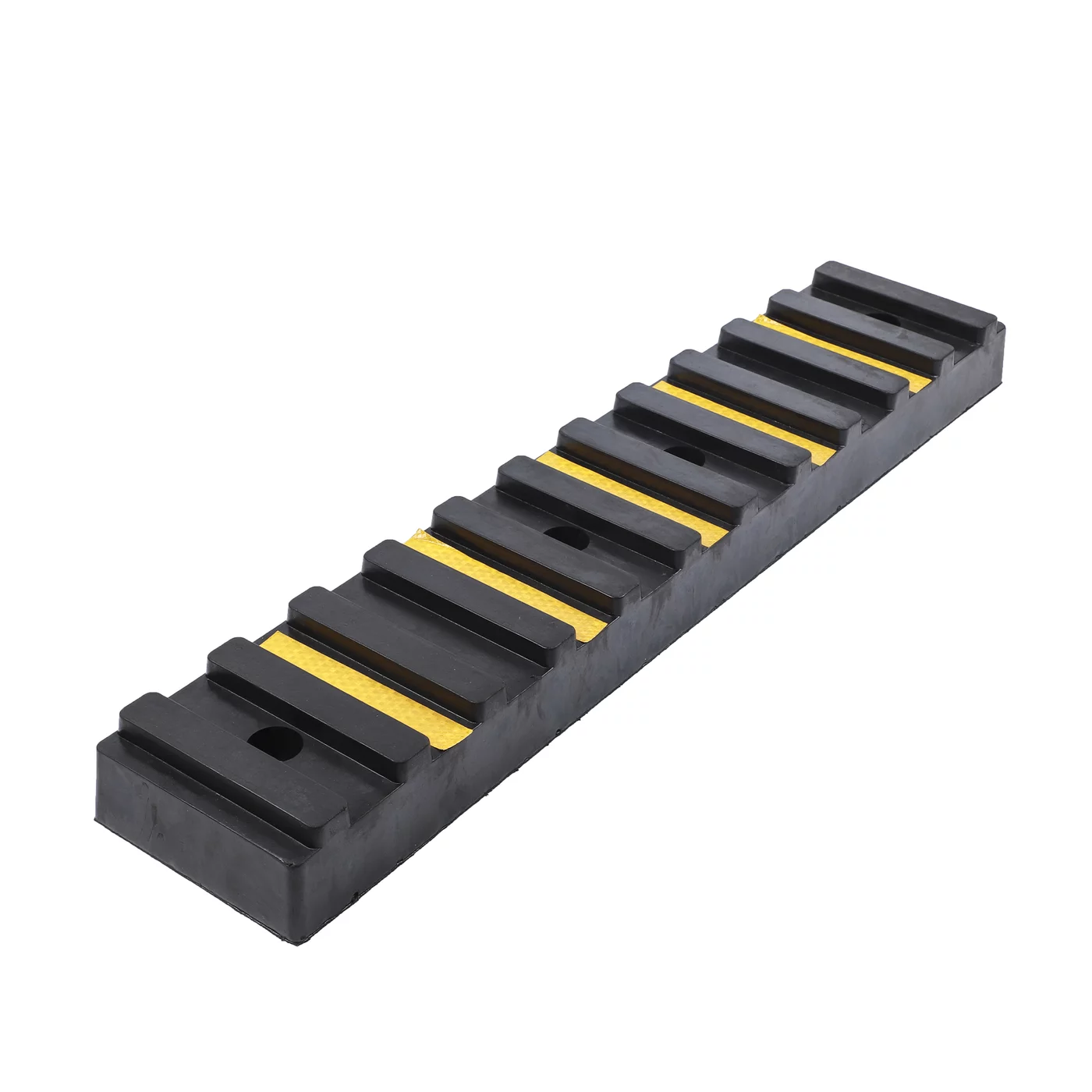 Černo-žlutá gumová ochrana zdí, stěn FLOMA WB75 - 100 x 20 x 8,5 cm