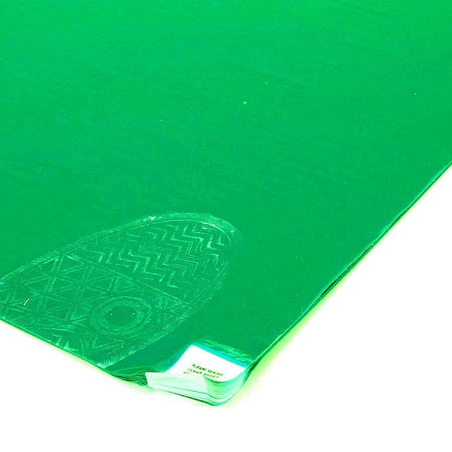 Zelená lepící dezinfekční antibakteriální dekontaminační rohož FLOMA Antibacterial Sticky Mat - délka 45 cm, šířka 115 cm - 30 listů