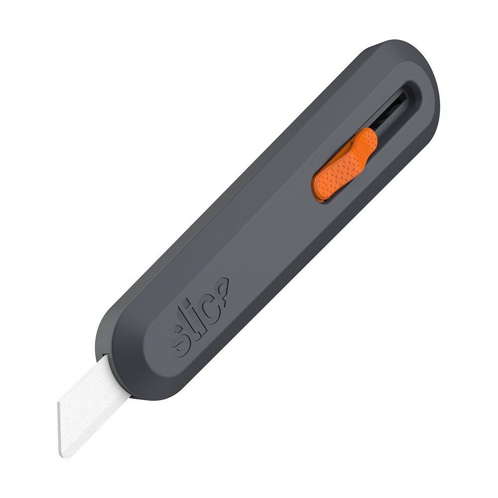 Černo-oranžový plastový polohovatelný univerzální nůž SLICE - délka 15,4 cm, šířka 3,6 cm, výška 2,2 cm