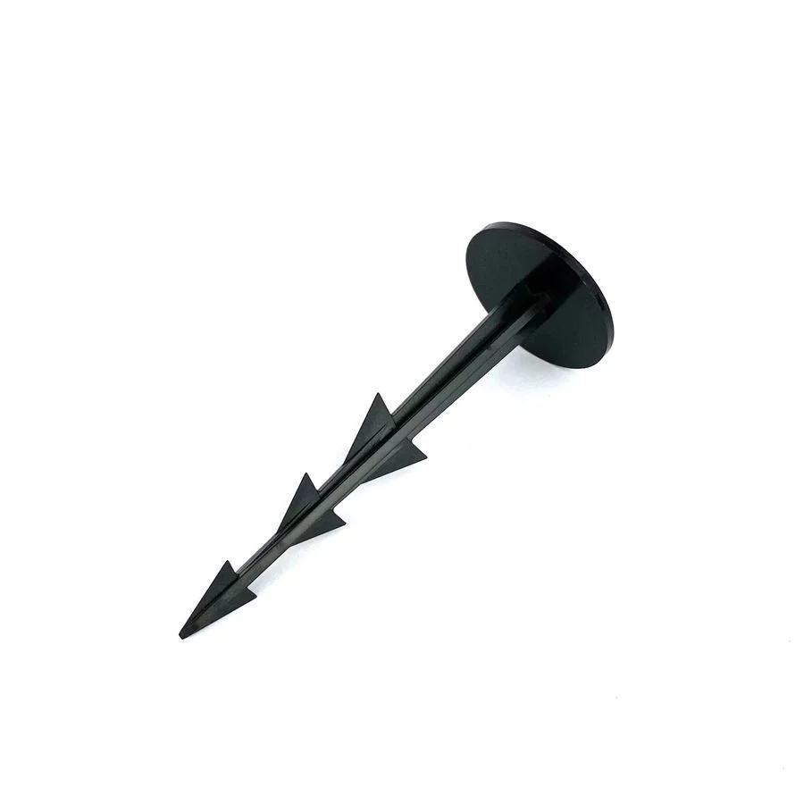 Černý plastový kotvící hřeb Pin - 10,5 cm