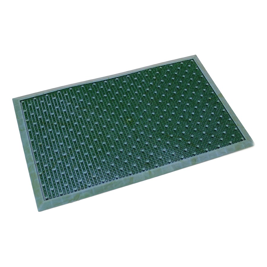 Zelená čistící venkovní vstupní rohož FLOMA Dots - 48 x 76 x 1,8 cm