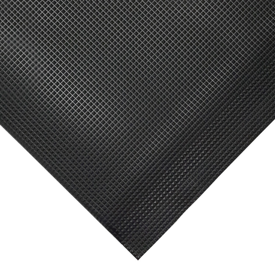 Černá gumová průmyslová protiúnavová protiskluzová rohož - délka 18,3 m, šířka 90 cm a výška 1 cm 