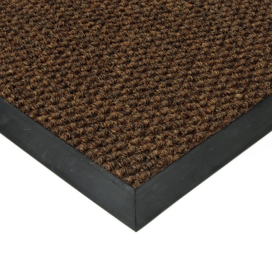 Hnědá textilní zátěžová vstupní čistící rohož Fiona - 100 x 100 x 1,1 cm